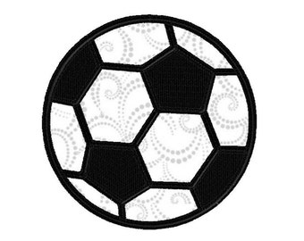 May include: Black and white soccer ball with a swirl pattern on the white panels.