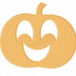 Smiling Pumpkin embroidery design, 10 sizes, Jack O Lantern embroidery, filled stitch, Halloween embroidery, fall, autumn Pumpkin embroidery image 8