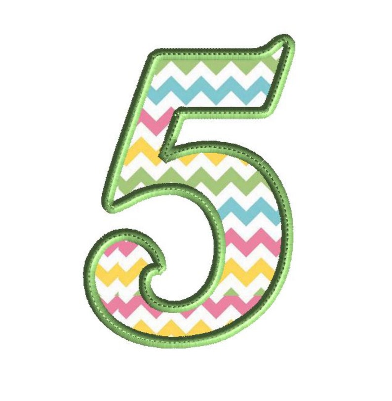 Jesse C. Mault design number 5 applique 5th birthday jessecmault  etsy