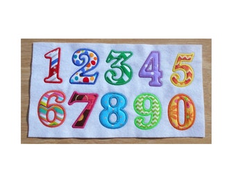 Machine Embroidery Design,3 EXTRA LARGE SIZE applique number sets, digital download