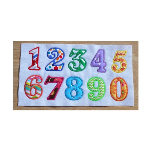 Blake Embroidery Applique Numbers Set 2 3 Etsy