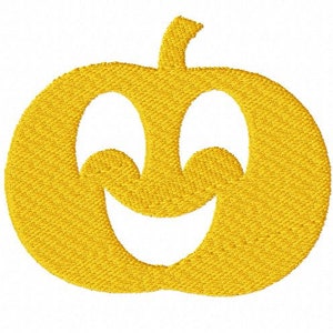 Smiling Pumpkin embroidery design, 10 sizes, Jack O Lantern embroidery, filled stitch, Halloween embroidery, fall, autumn Pumpkin embroidery image 7