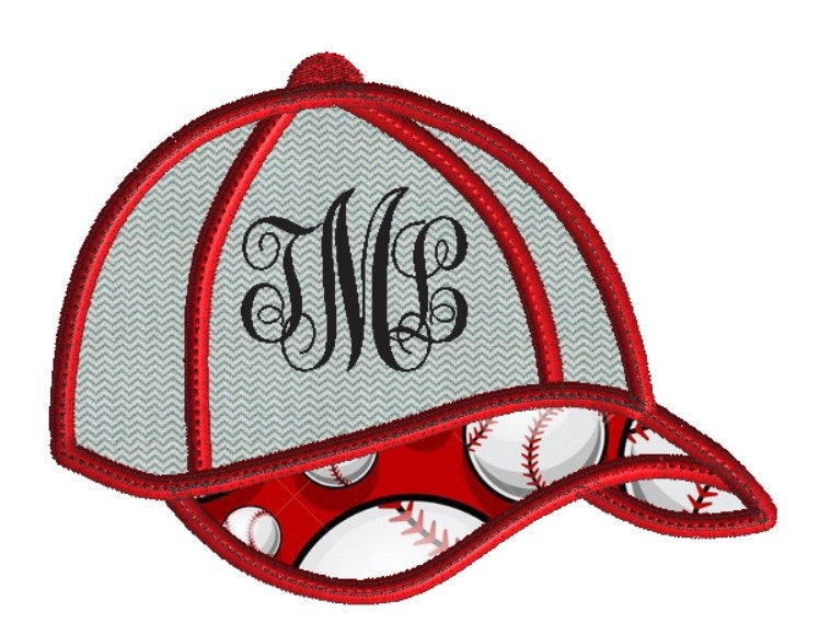 Ball Cap Applique Machine Embroidery Design 7 Sizes | Etsy