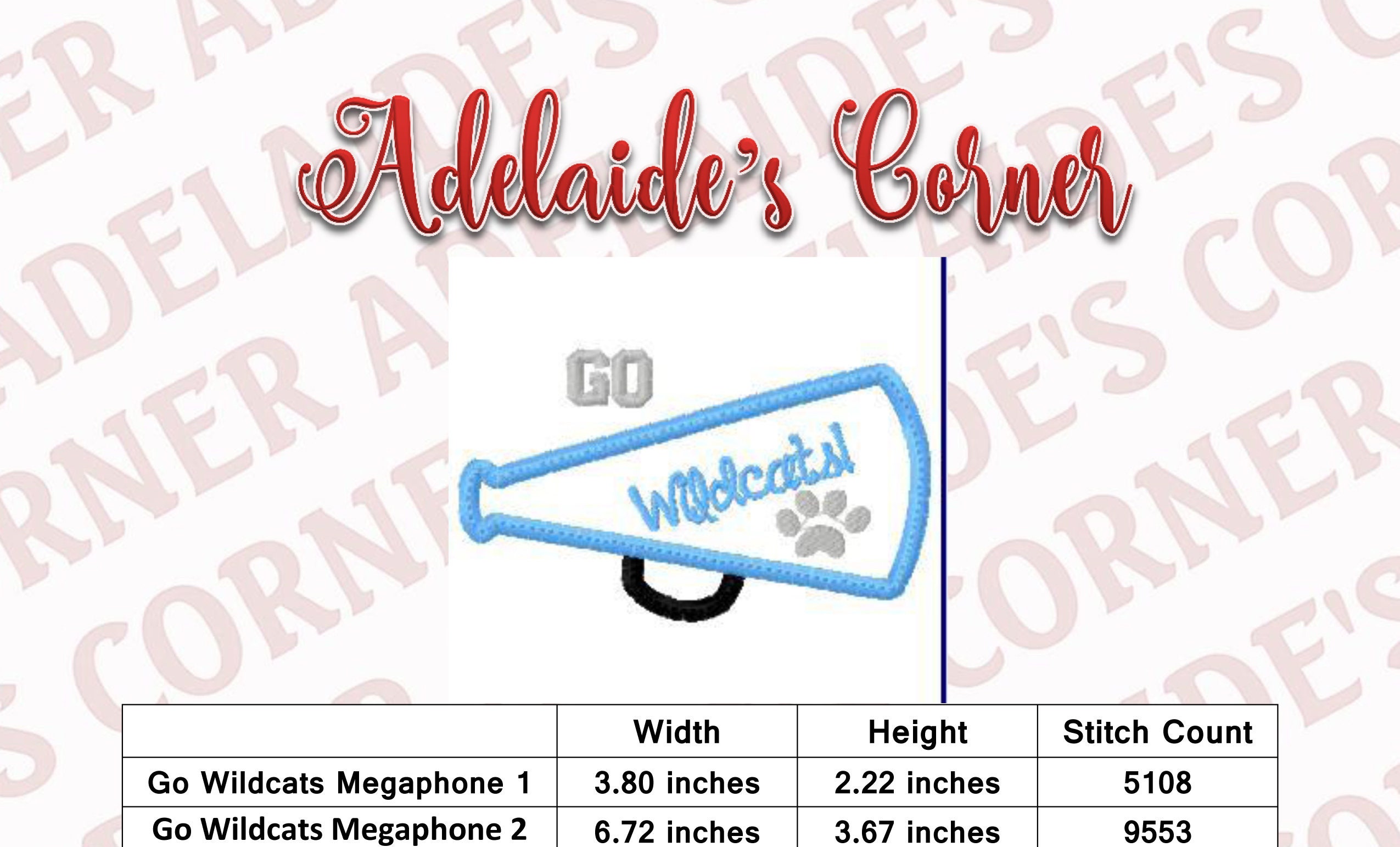 Go Wildcats Applique Megaphone Embroidery Design Team - Etsy