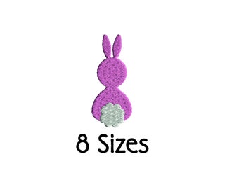 Bunny Embroidery Design, Filled Stitch Bunny, 8 sizes, Easter Embroidery, Rabbit, All fit into a 4 x 4 inch hoop, Mini Silhouette Bunny,