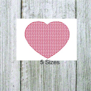 May include: Red heart with a white patterned design. 5 Sizes.