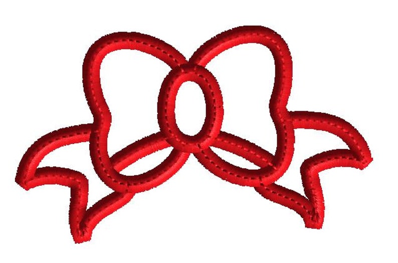 Embroidery Design Bow Applique Machine Embroidery Design 5 Etsy