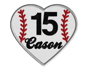 Baseball Heart Applique, Monogram Frame Embroidery Design (Digital Download)