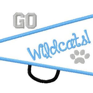 Go Wildcats applique, Megaphone embroidery design, team sports, football design, school sports, machine embroidery