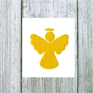 Mini Angel, Filled Stitch Machine Embroidery Design, Christmas Angel, Silhouette, Angel Design