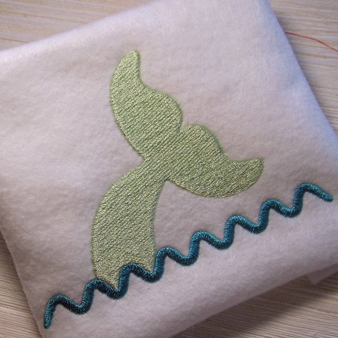 Mermaid Tail Embroidery Design 16 Sizes Filled Stitch Etsy