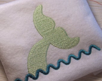 Mermaid tail  Machine  embroidery design, 16 sizes, filled stitch mermaid tail, ocean embroidery, beach ,4 x 4 and 5 x 7 inch hoop