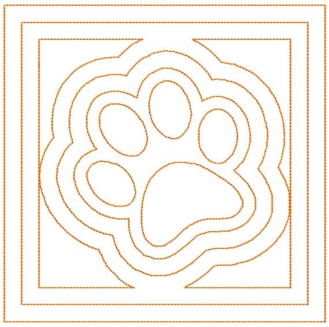 Paw Print Quilt Design Paw Print Embroidery Quilting Quilt Etsy