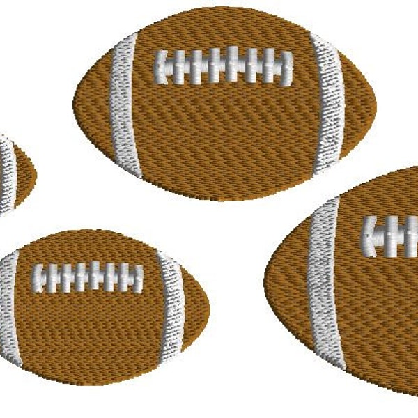 Football Mini Embroidery Design, Filled Stitch, 5 sizes, Machine Embroidery, Digital Download