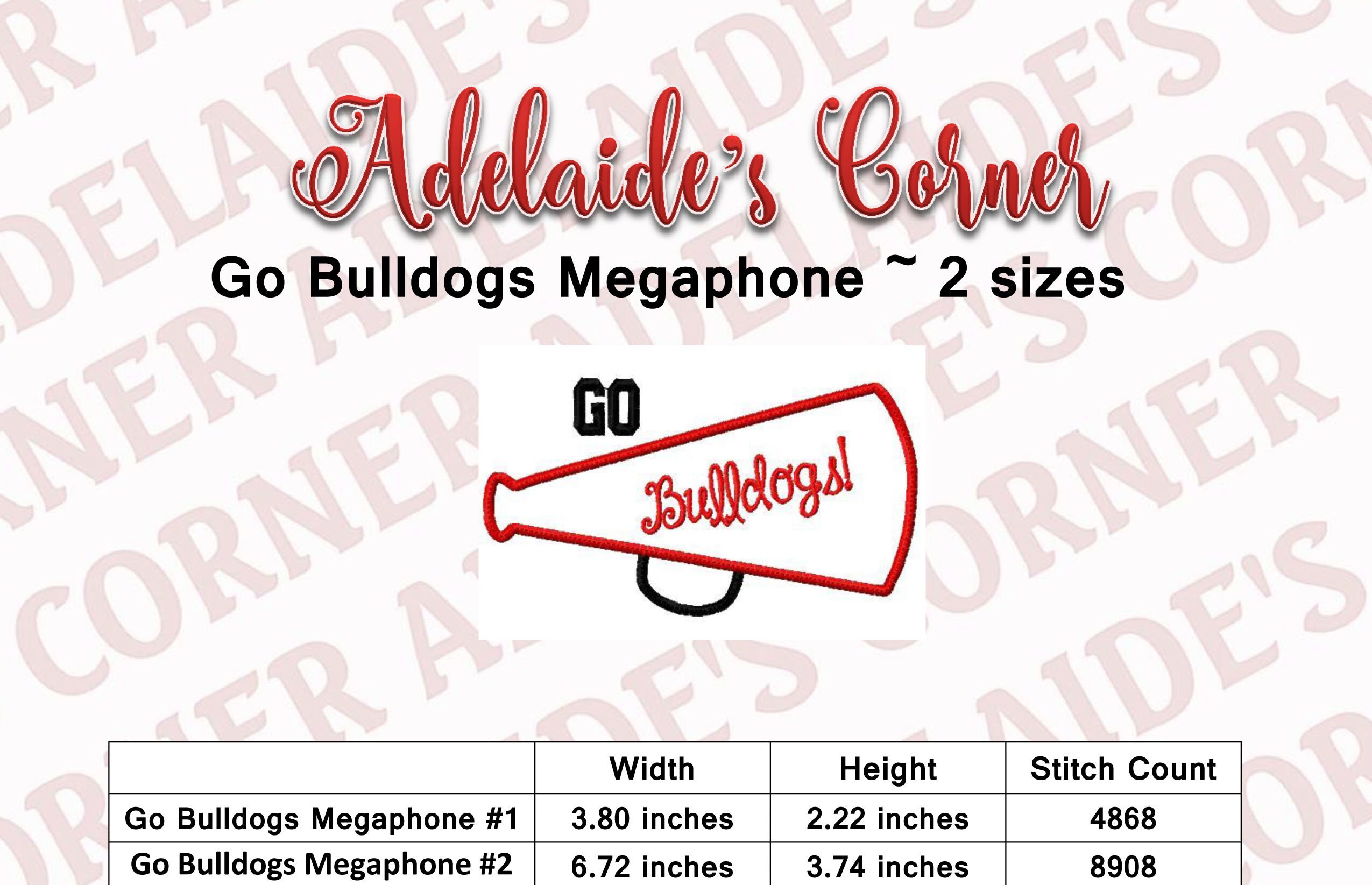 Go Bulldogs Megaphone Embroidery Design Bulldogs Megaphone - Etsy
