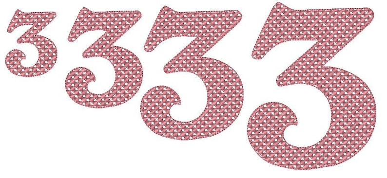 4 sizes 3rd Birthday embroidery Design 3rd Anniversary Design Number Three Motif Number 3 Motif Number 3 embroidery Design