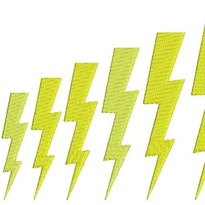 Lignning Bolt Embroidery Design, Lightning Bolt Machine Embroidery , Storm Designs, Lightning Designs, Lightning Bolts, 10 Sizes, weather
