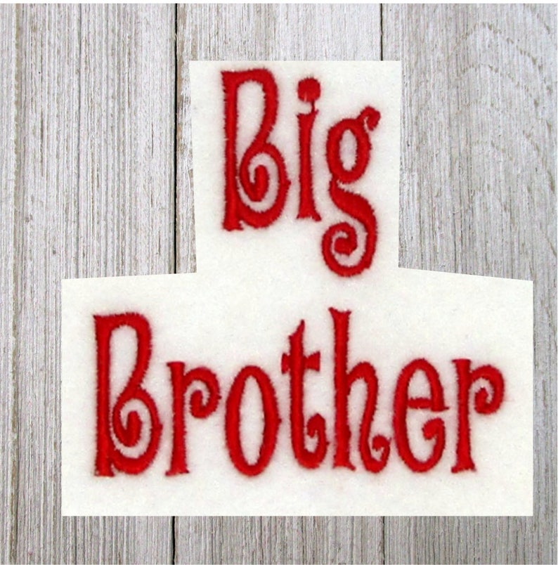 Big brother embroidery design machine embroidery sibling  etsy Big brother embroidery design machine embroidery sibling  etsy