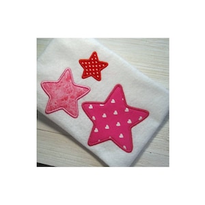 Applique stars 17 sizes, embroidery design, 2 styles, satin stich and bean stitch, 17 sizes each style, machine embroidery,  christmas,