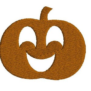 Smiling Pumpkin embroidery design, 10 sizes, Jack O Lantern embroidery, filled stitch, Halloween embroidery, fall, autumn Pumpkin embroidery image 6