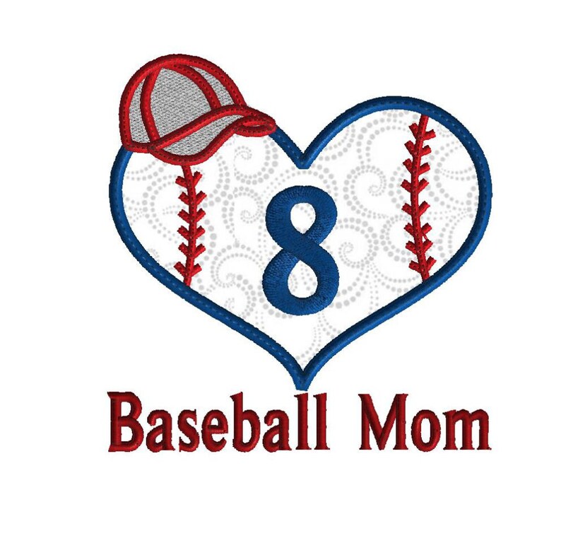Baseball mom jessecmault design machine applique monogram  etsy