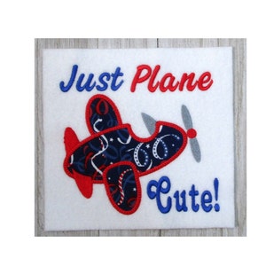 Embroidery design, Airplane applique,  Just plane cute,  applique, 3 sizes, child design, machine embroidery, no fonts included