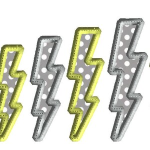 Lightning Bolt Embroidery Design, Lightning Bolt Applique, 19 Sizes ...