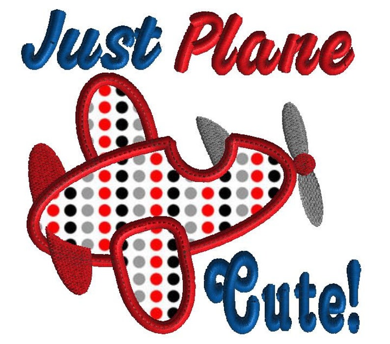 Embroidery design airplane applique just plane cute  etsy