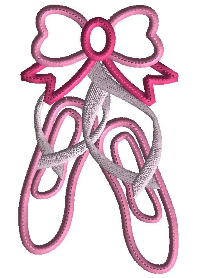 Ballet Shoes Applique Machine Embroidery Design 2 Sizes Etsy Denmark