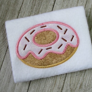 Donut Applique, Machine Embroidery Design, 21 Sizes, Food Design, Sweets Applique