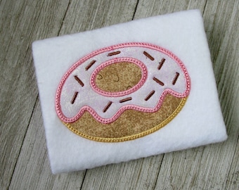 Donut Applique, Machine Embroidery Design, 21 Sizes, Food Design, Sweets Applique