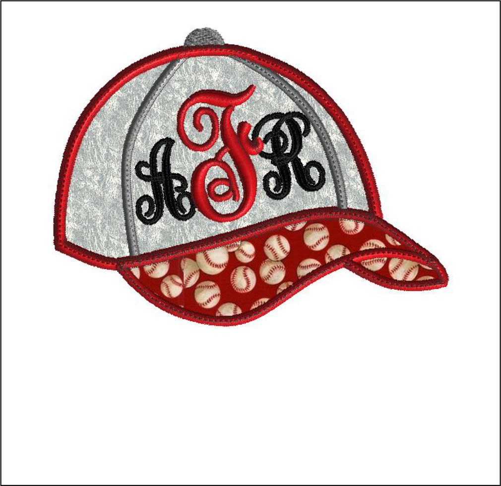 baseball embroidery Baseball Cap Embroidery Design Monogram Etsy