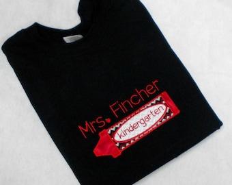 Machine embroidery applique, back to school crayons design, one size, 6 designs, digital, grades K-5, all incuded, no name fonts included