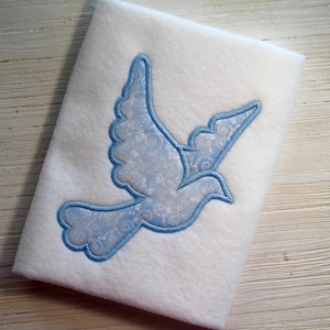 Dove Applique, Satin Stitch AND Bean Stitch Designs, Machine Embroidery Design, 10 Sizes of Each, 20 DESIGNS INCLUDED, Dove, Peace, Bird