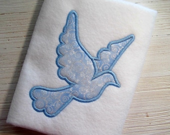 Dove Applique, Satin Stitch AND Bean Stitch Designs, Machine Embroidery Design, 10 Sizes of Each, 20 DESIGNS INCLUDED, Dove, Peace, Bird