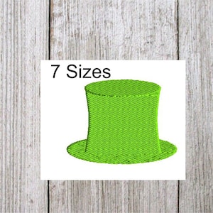 Top hat embroidery design, machine embroidery , digital download