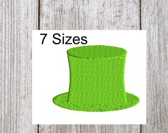 Top hat embroidery design, machine embroidery , digital download