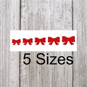 Mini Bow Embroidery Design, 5 Sizes, Filled Stitch Embroidery Design, fits 4 x 4 inch hoop, all designs under 2 inches