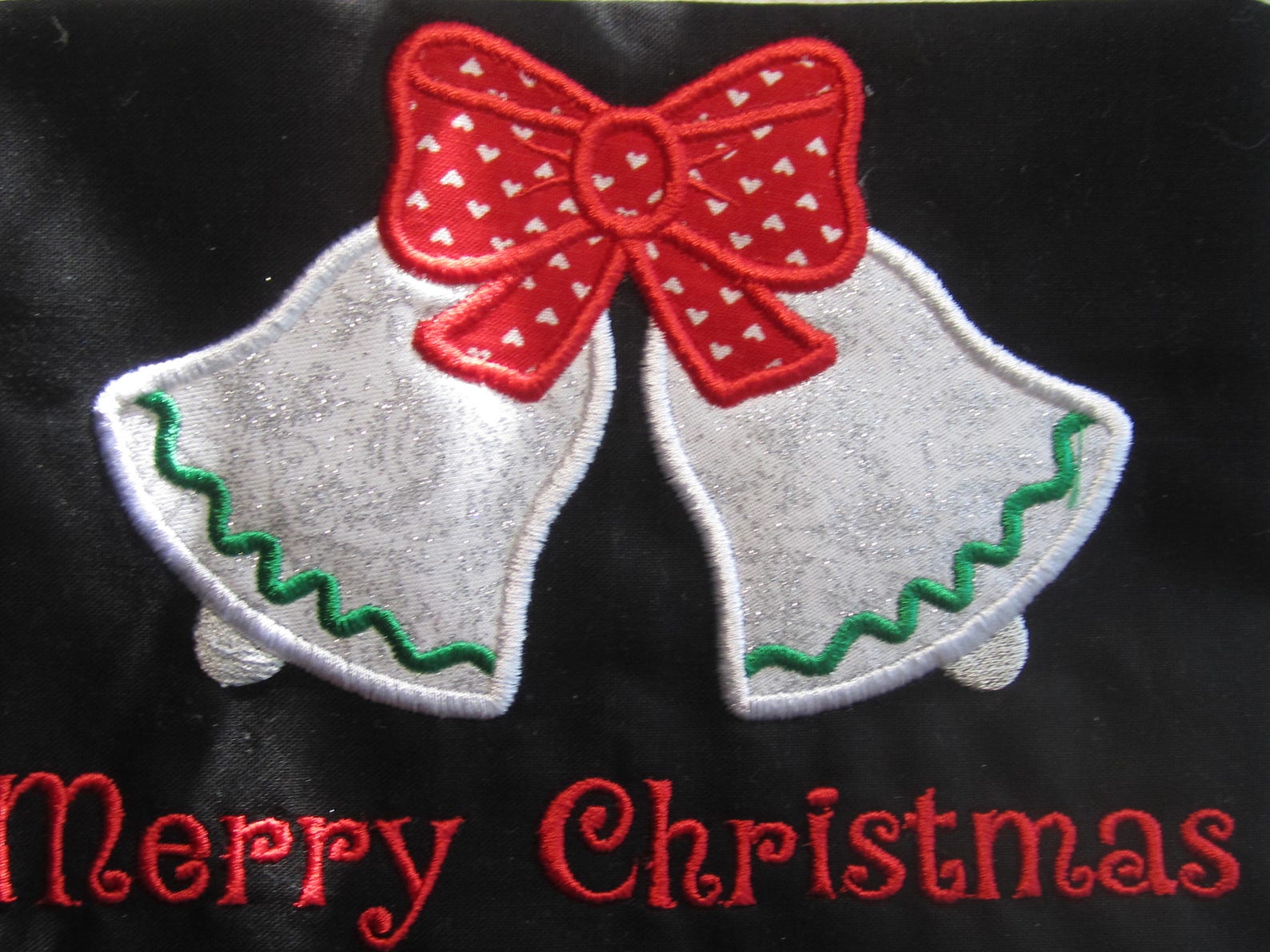 Bell Applique, Christmas Embroidery Design, 2 Sizes, Holiday Design ...