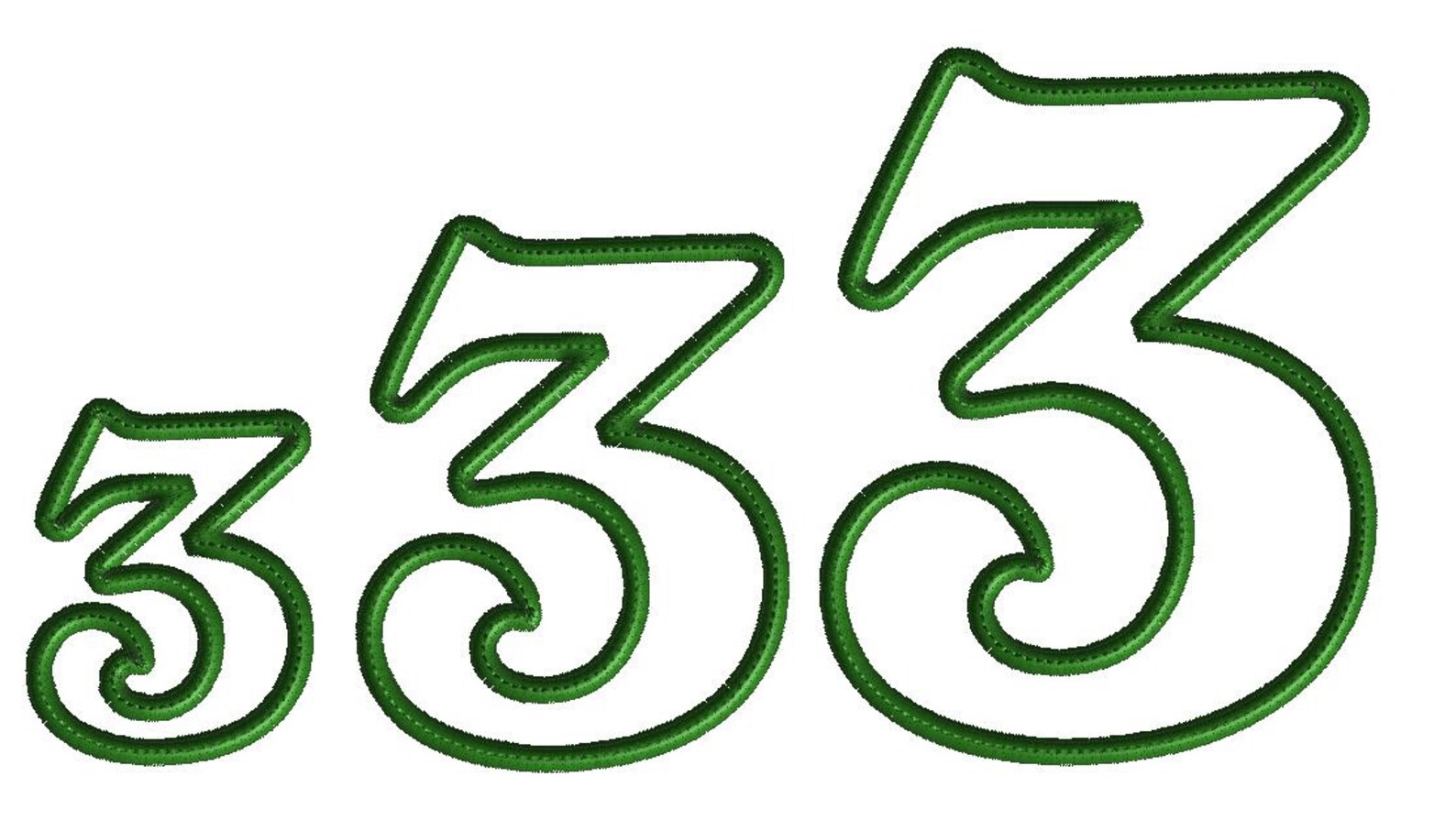 Embroidery design number 3 applique machine embroidery  etsy Embroidery design number 3 applique machine embroidery  etsy