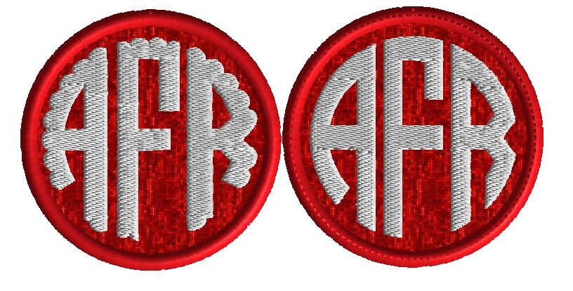 Circle Embroidery Design, 15 Sizes, 2 Styles, 30 Designs Total in ...