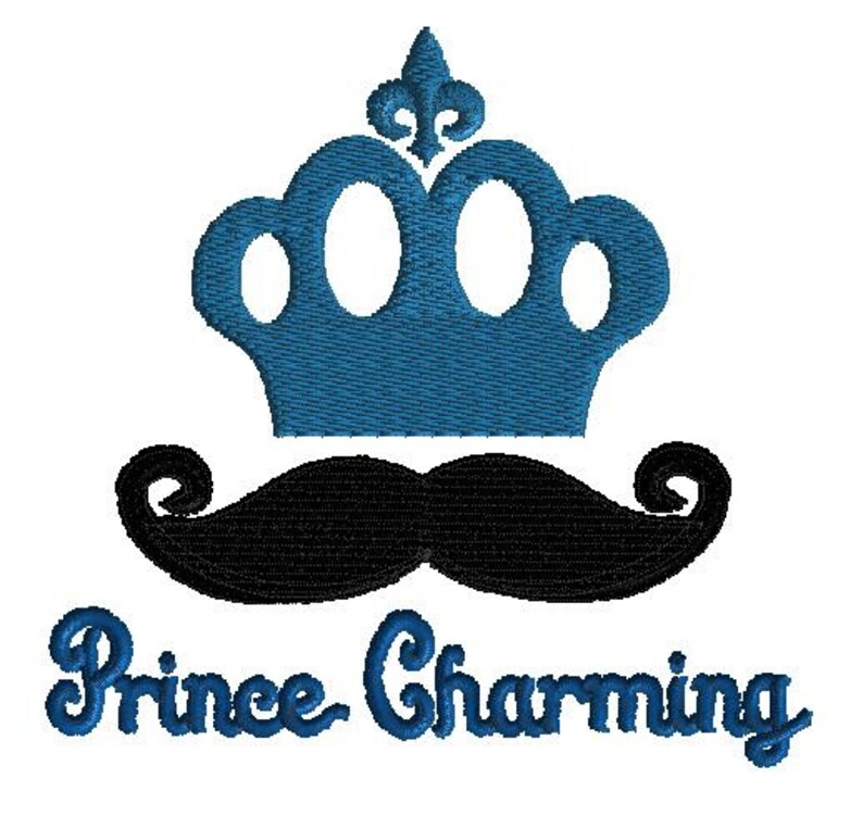 Prince Charming Embroidery Design Filled Stitch 3 Size Etsy