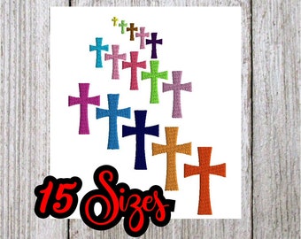 Cross embroidery design, fill stitch cross, Machine embroidery design, Easter cross embroidery design, Christian embroidery design. Jesus