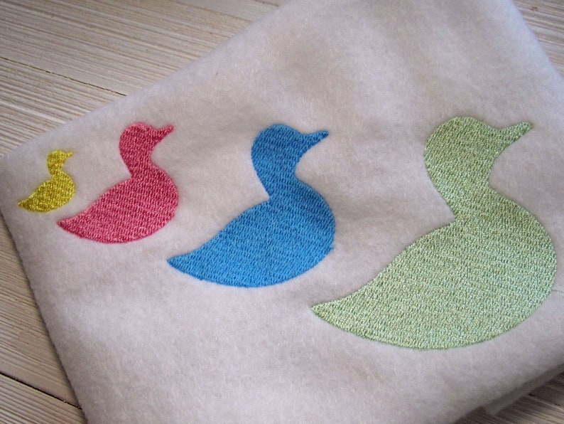 Duck Silhouette Embroidery Design Duck Fill Stitch Machine Etsy