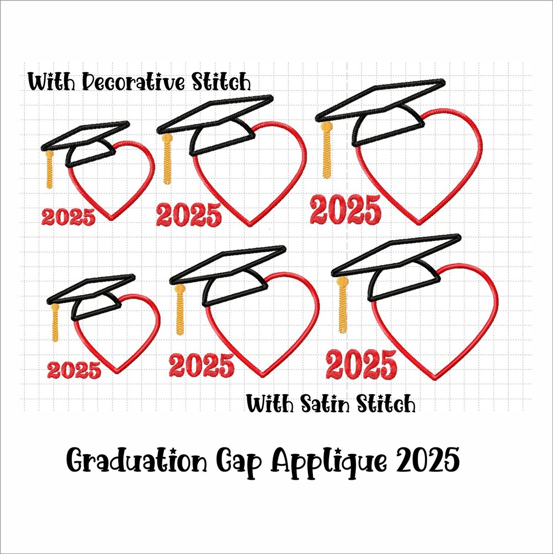 Graduation 2025, Machine Embroidery Design, Graduation, Applique - Etsy