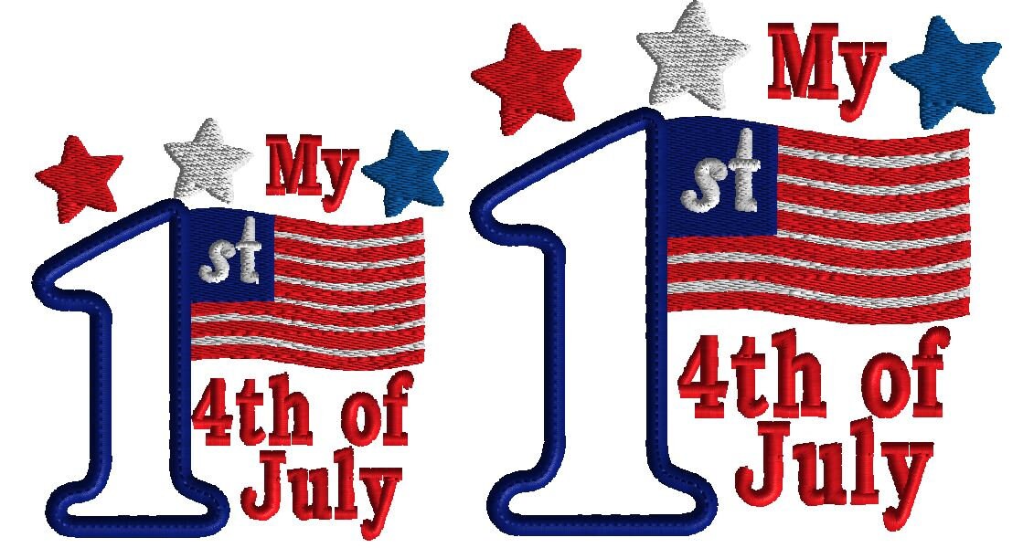 My first memorial day and my first 4th of july embroidery  etsy