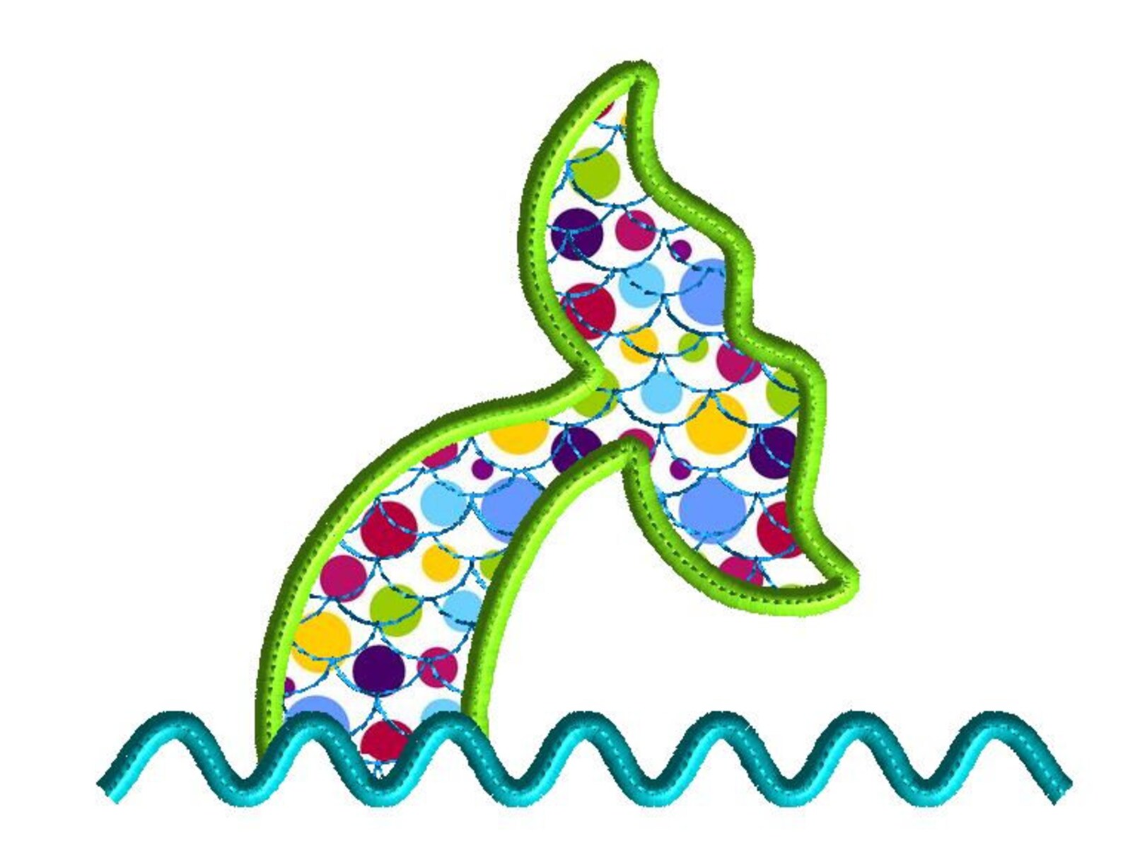 Mermaid Tail Embroidery Design Mermaid Tail Applique Fish Etsy