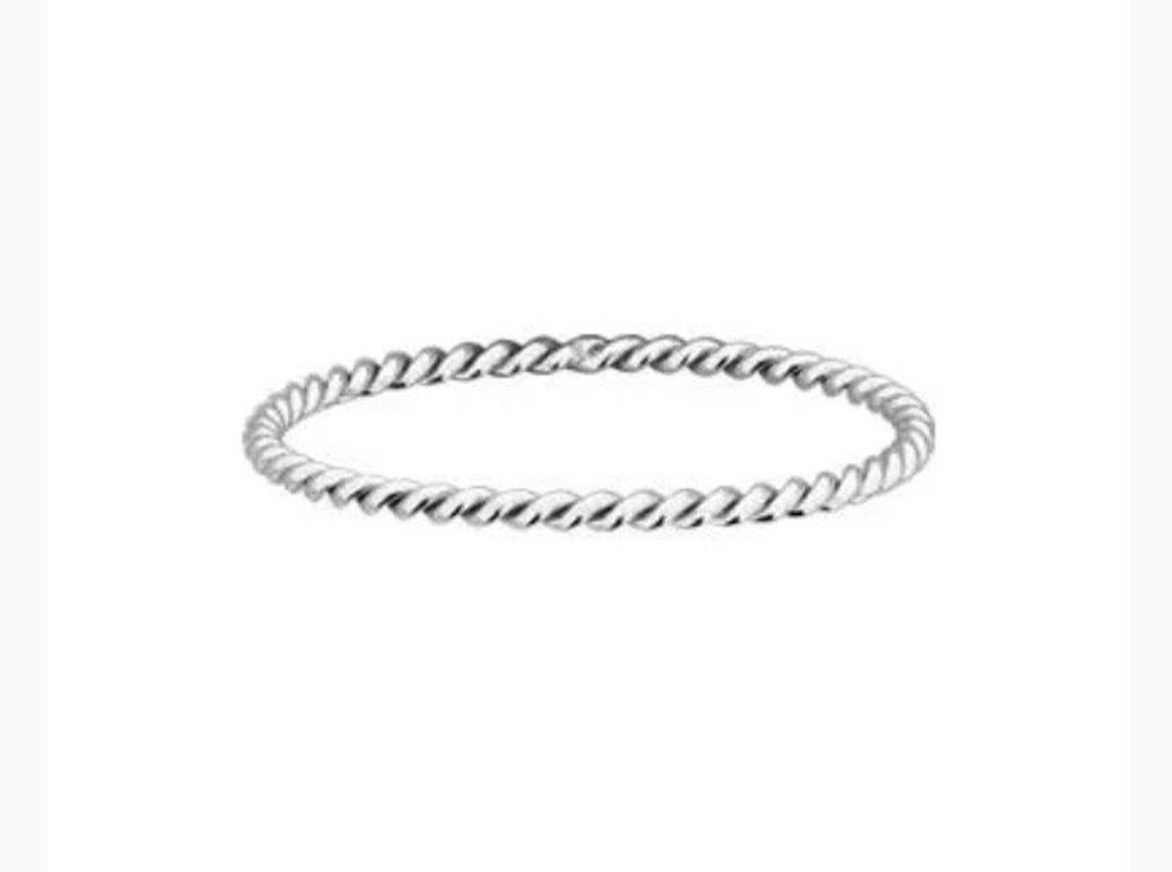 Twisted Stacking Rings Dainty Stacking Ring Simple Ring Band Sterling ...