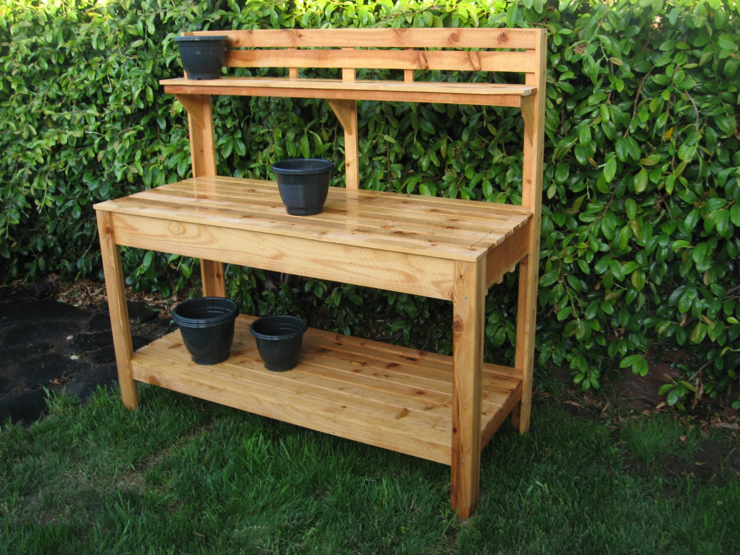 Cedar potting bench Etsy