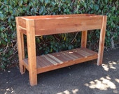Redwood Elevated planter, raised garden bed.